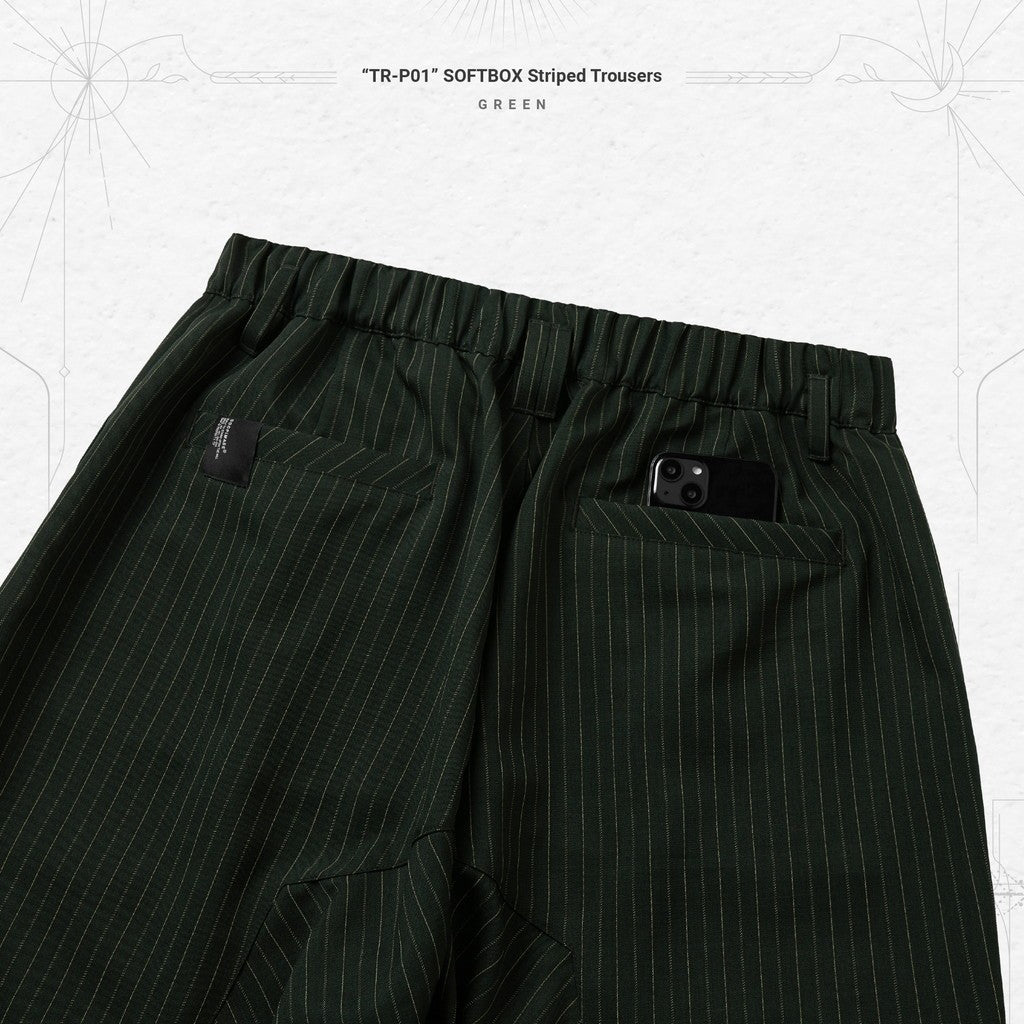 "TR-P01" SOFTBOX 條紋褲 #綠色 [GOOPI-24SS-AUG-02]