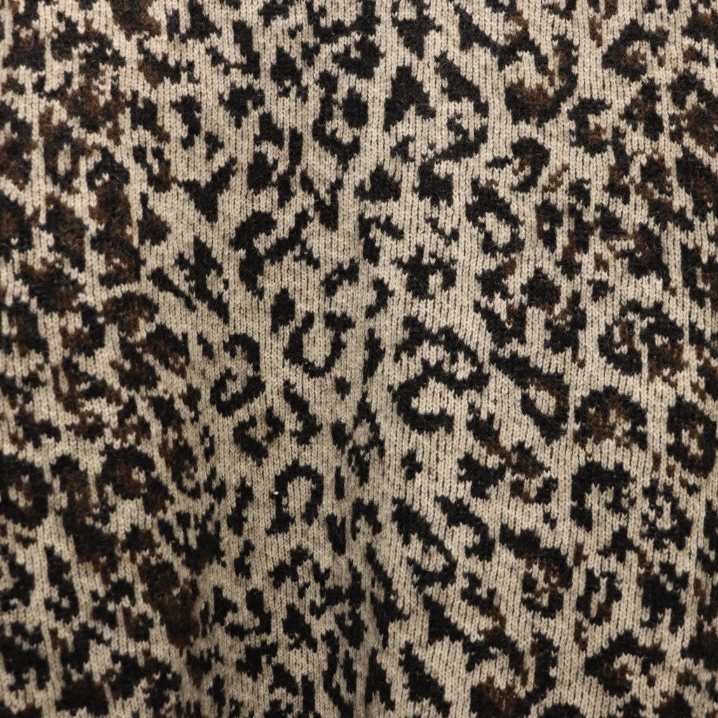 LEOPARD MOHAIR CREW NECK SWEATER #IVORY [25FW-WMK-KN07]