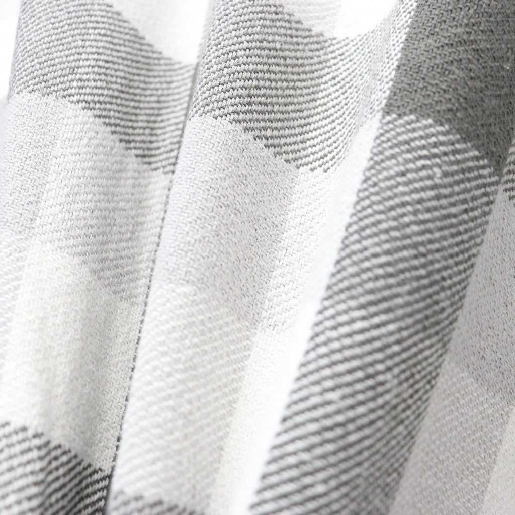 格紋法蘭絨襯衫 #灰×白 [BW252-CFS]