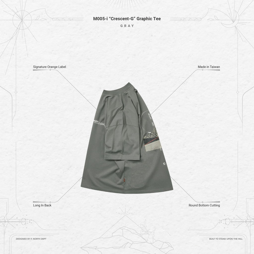M005-i 「Crescent-G」 Graphic Tee #GRAY [GOOPI-24SS-APR-04]