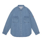 BLEACHED DENIM BIG SHIRT #INDIGO [CES26SH02]