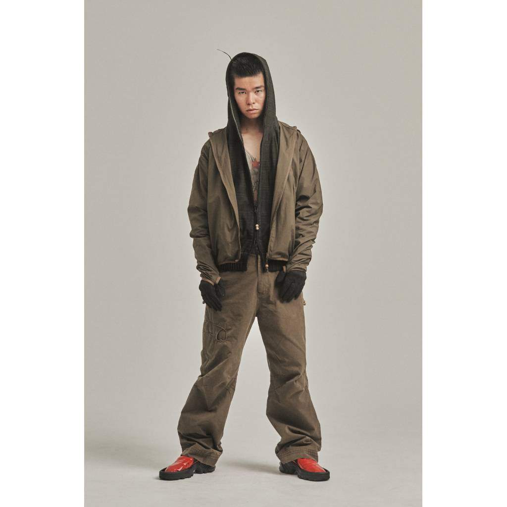 鬼 HOODIE #BLACK × GREEN [JI-25AW-HD01]