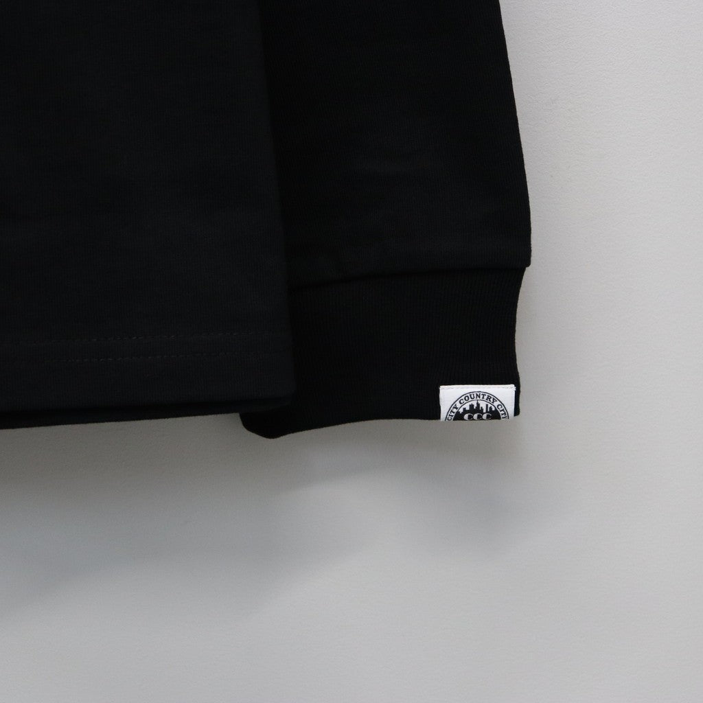 COTTON L/S T-SHIRT_CITY COUNTRY CITY #BLACK [CCC-261T002]