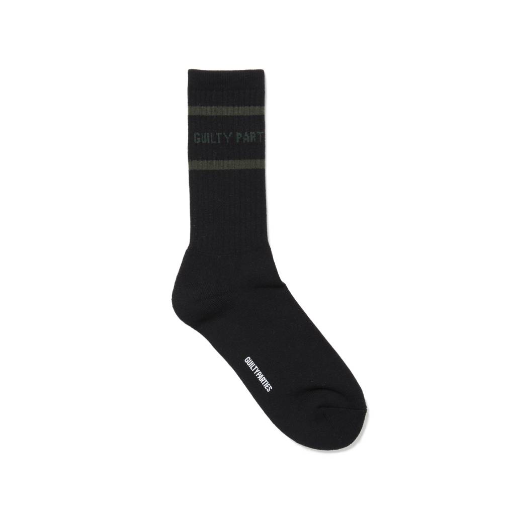 SKATER SOCKS -TYPE 2- #BLACK/GREEN [23FW-WMA-SO03]