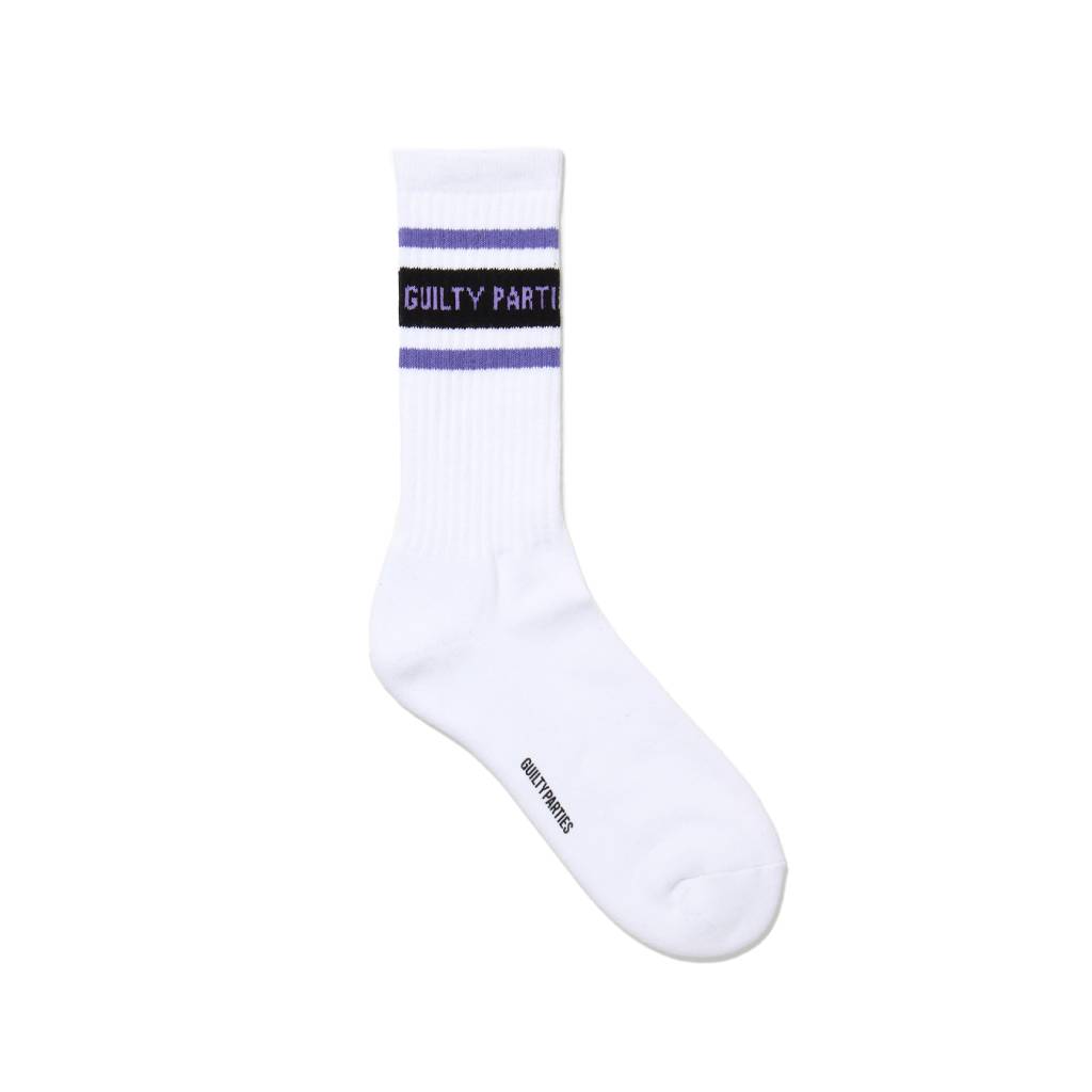 SKATER SOCKS -TYPE 2- #WHITE/PURPLE [23FW-WMA-SO03]