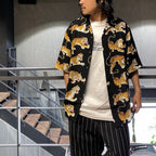 HAWAIIAN SHIRT S/S -TYPE 6- #BLACK [24SS-WMS-HI06]