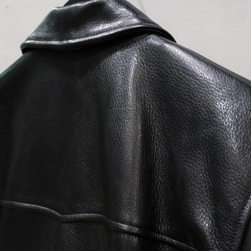 DOUBLE RIDERS LEATHER JACKET ( TYPE-2 ) #BLACK [24FW-WMO-BL04]