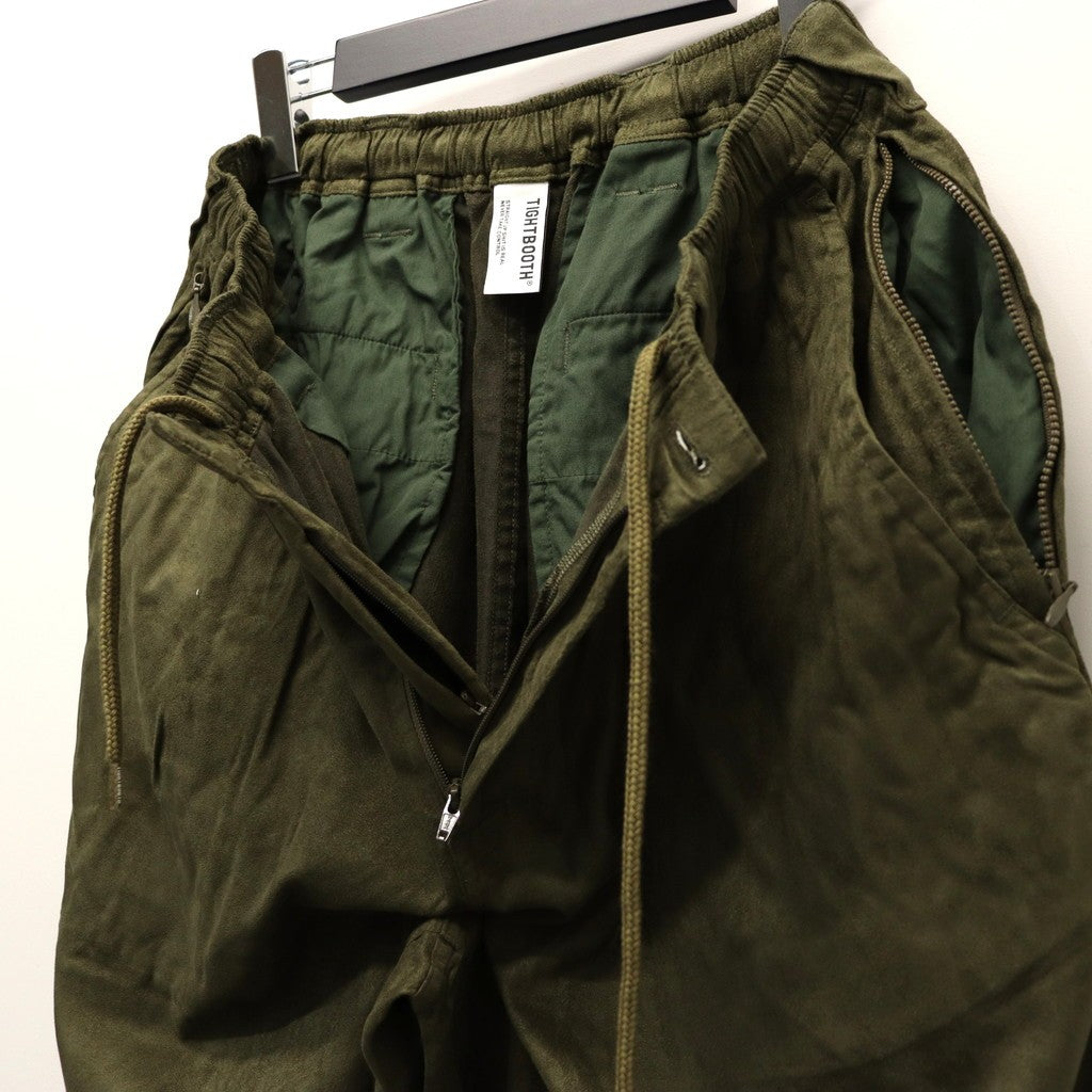 SUEDE BAGGY PANTS #Olive [FW25-B12]