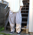 SEERSUCKER CARGO BALLOON PANTS #Grey [SU25-B06]