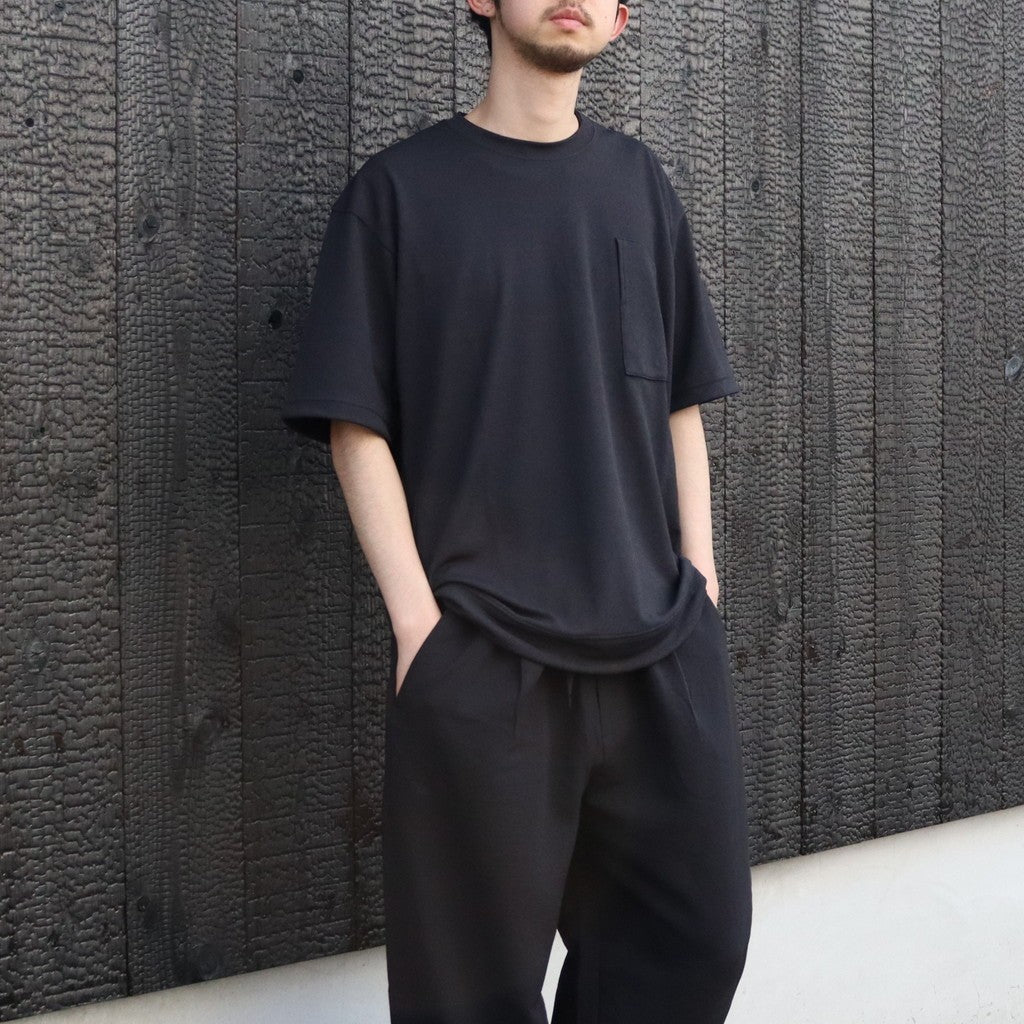 S/S Crepe Weave Tee #K / ブラック [NT32637]