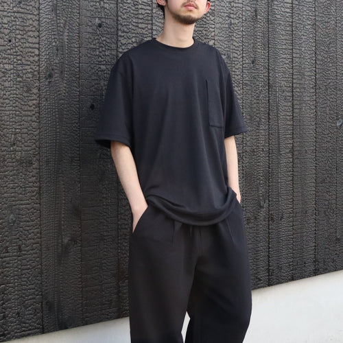 S/S Crepe Weave Tee #K / ブラック [NT32637]