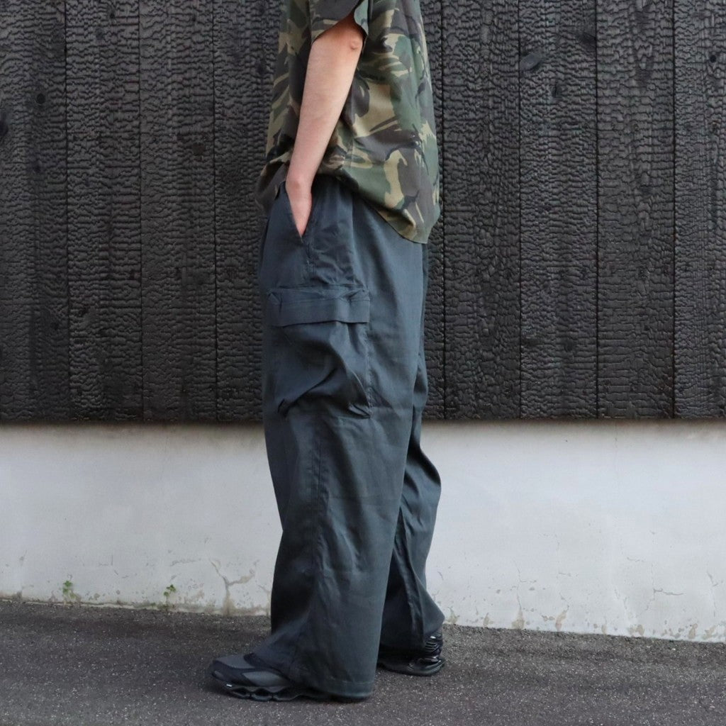 STRIPE BAGGY CARGO PANTS #Charcoal [SU26-B06]