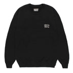 WASHED MIDDLE WEIGHT CREW NECK SWEAT SHIRT ( TYPE-2 ) #BLACK/WHITE [26FWE-WMC-SS04]