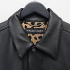 LEATHER TRUCKER JACKET ( TYPE-2 ) #BLACK [25FWE-WMO-BL02]