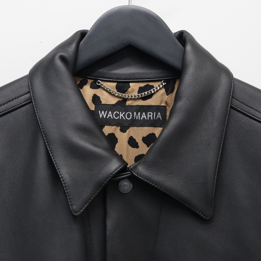 LEATHER TRUCKER JACKET ( TYPE-2 ) #BLACK [25FWE-WMO-BL02]