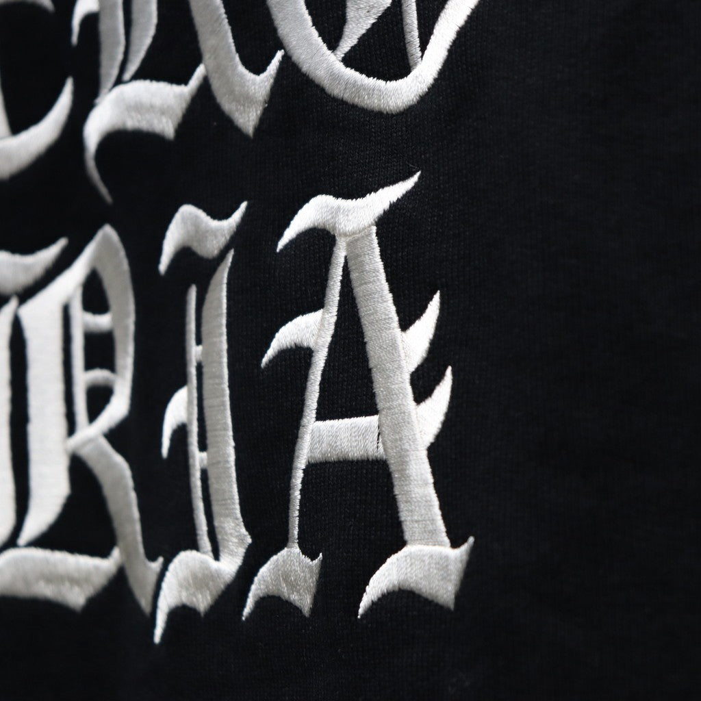 HEAVY WEIGHT FULL ZIP HOODED SWEAT SHIRT ( TYPE-2 ) #BLACK [25FW-WMC-SS02]