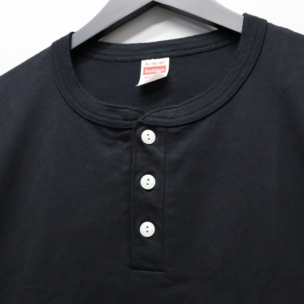 HEALTHKNIT | HENRY NECK T-SHIRT #BLACK [26SS-WMT-HK01