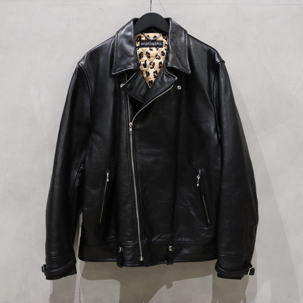 DOUBLE RIDERS LEATHER JACKET ( TYPE-2 ) #BLACK [24FW-WMO