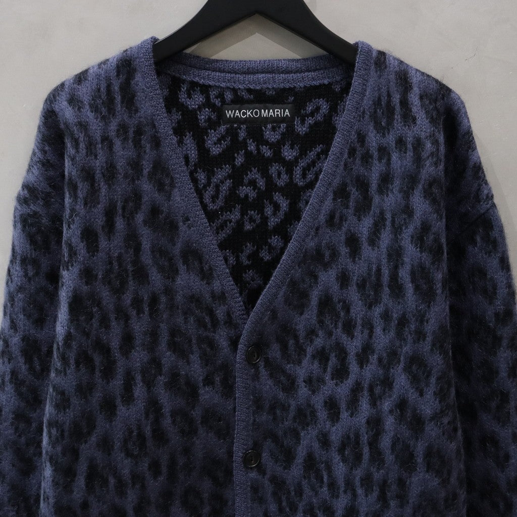 LEOPARD HEAVY MOHAIR CARDIGAN #PURPLE [24FW-WMK-KN10]