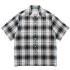 OMBRE CHECK OPEN COLLAR SHIRT S/S -TYPE 2- #WHITE [24SS-WMS-OC11]