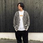 LEOPARD JACQUARD CARDIGAN ( TYPE-1 ) #WHITE [26SS-WMK-KN14]