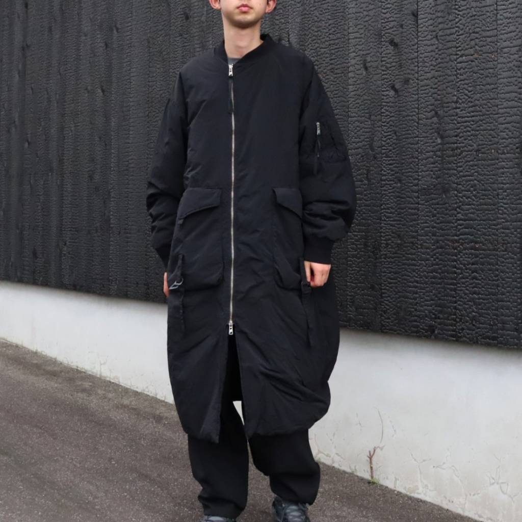 GARMENT DYE DOWN MA-1 LONG COAT 2.0 #BLACK [FST09262U0002]