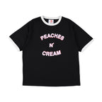 蜜桃奶油色T卹 #黑色 [SC2410-TS01]