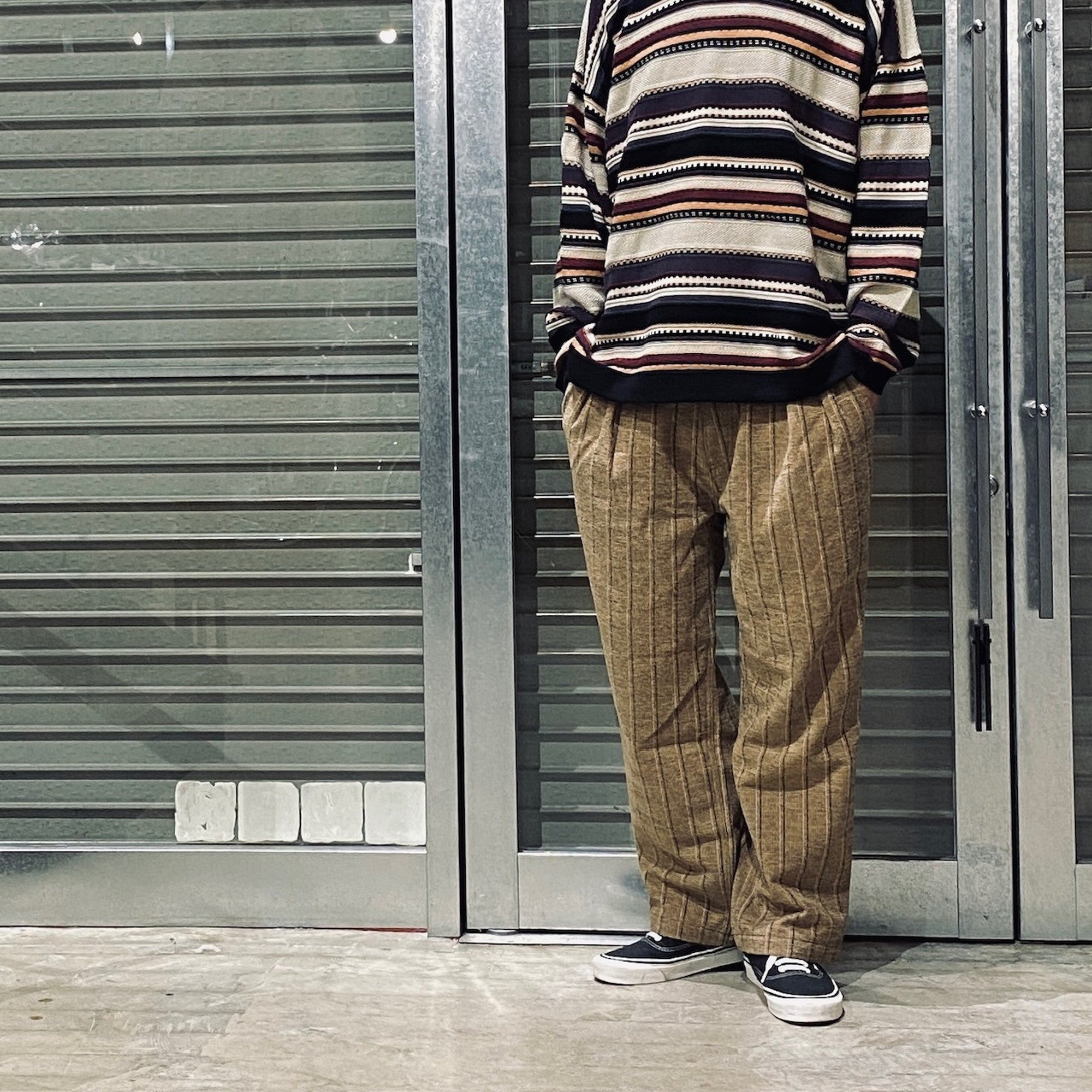 腰部束褲 #米色 [P2464303]