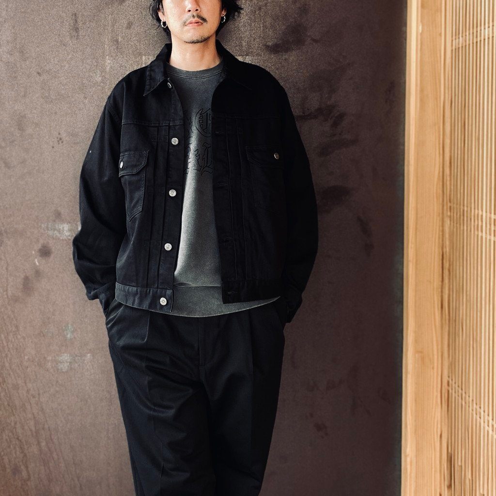 TRUCKER JACKET #BLACK [26FWE-WMO-BL05]