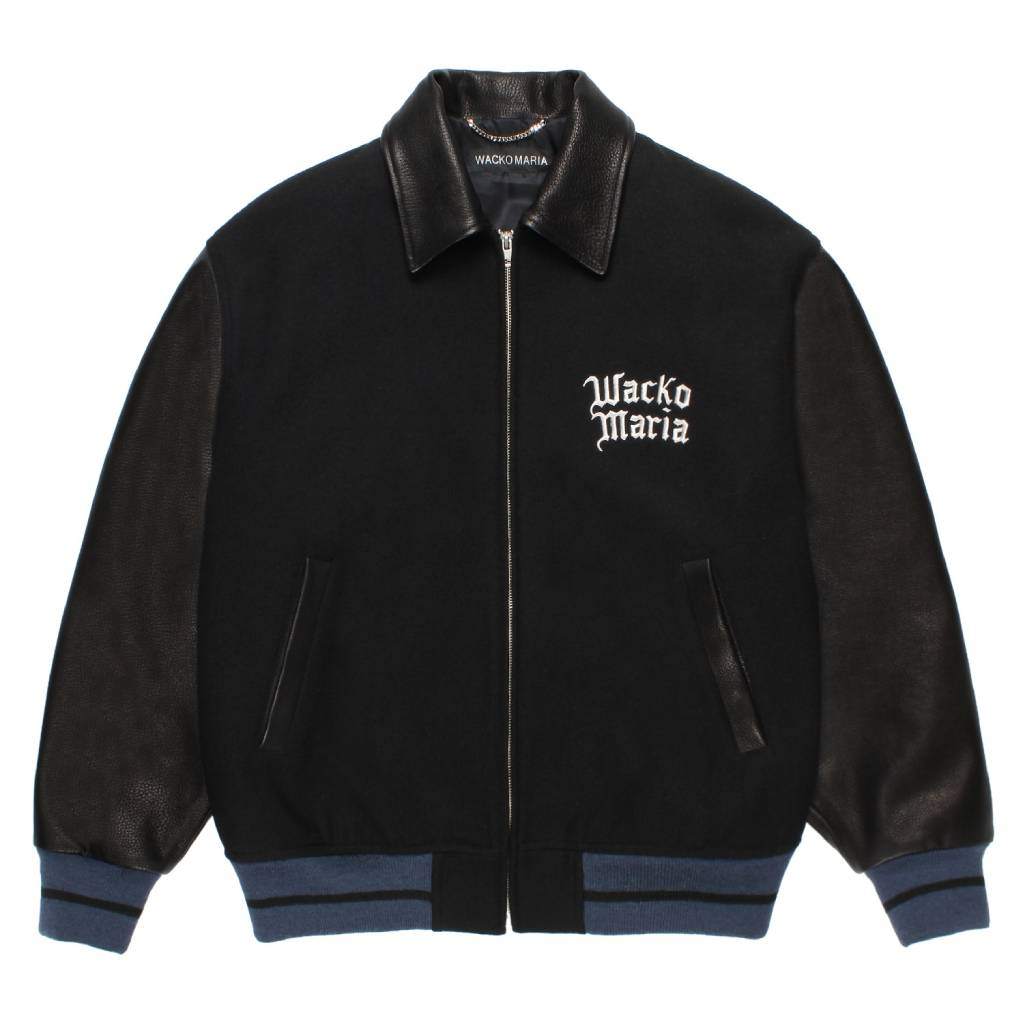 LEATHER VARSITY JACKET ( TYPE-1 ) #BLACK [26SS-WMO-BL05]