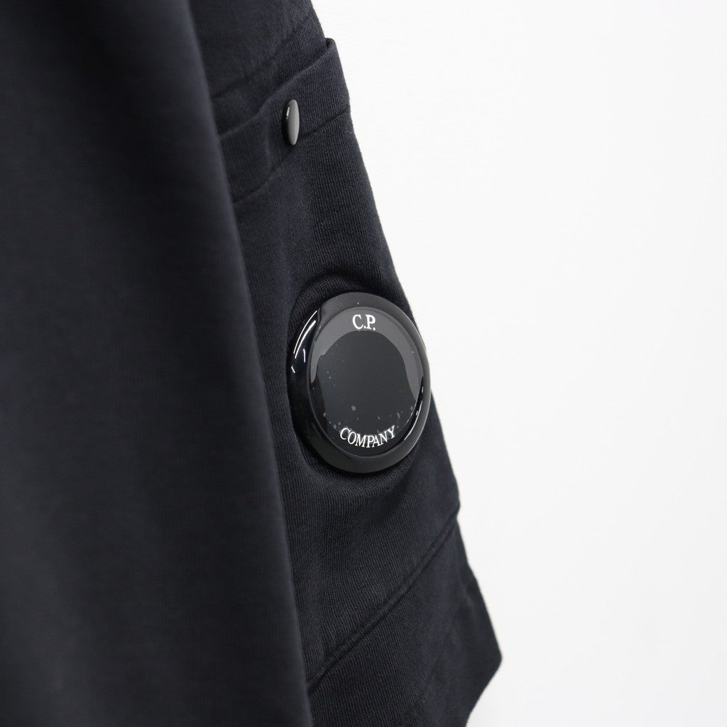 LIGHT FLEECE SHORT SLEEVE SWEATSHIRT #BLACK 999 [20CMSS034A-002246G]