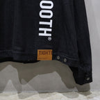 LABEL LOGO 牛仔夾克 #黑色 [FW24-JK07]