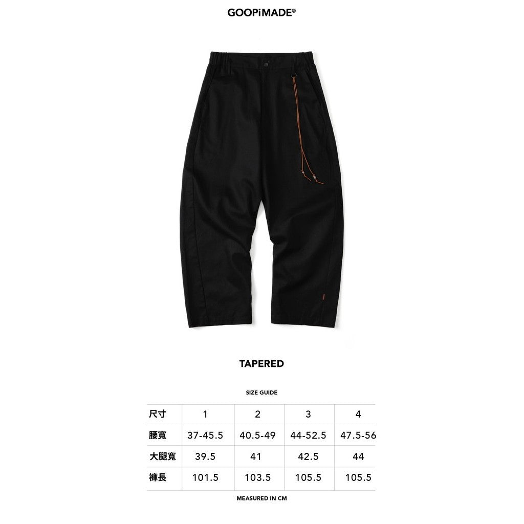 P1-T Black Pants-Tapered #Black [GOOPI-26SS-JUL-03]