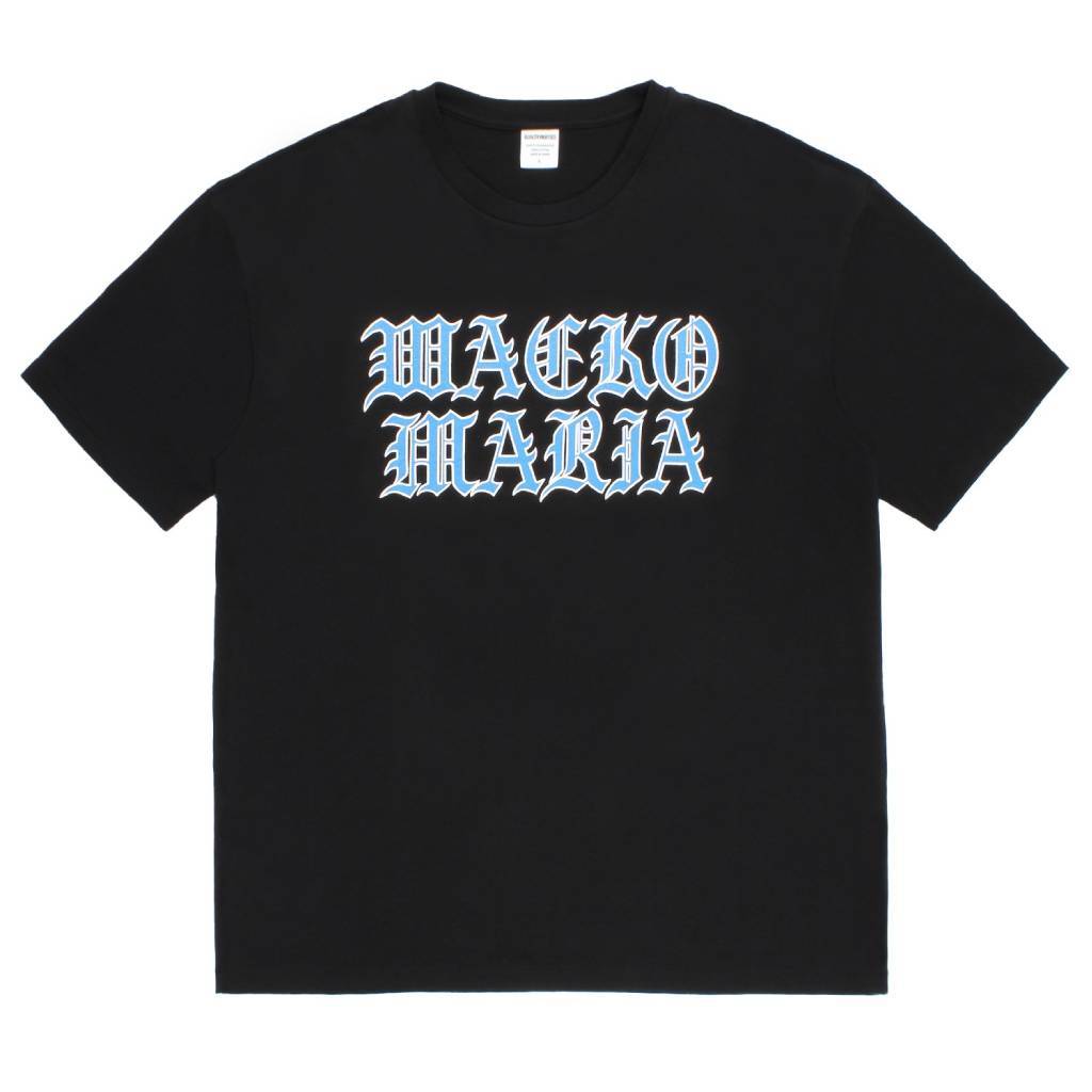 WASHED HEAVY WEIGHT CREW NECK T-SHIRT ( TYPE-12 ) #BLACK-BLUE [26SS-WMT-WT13]