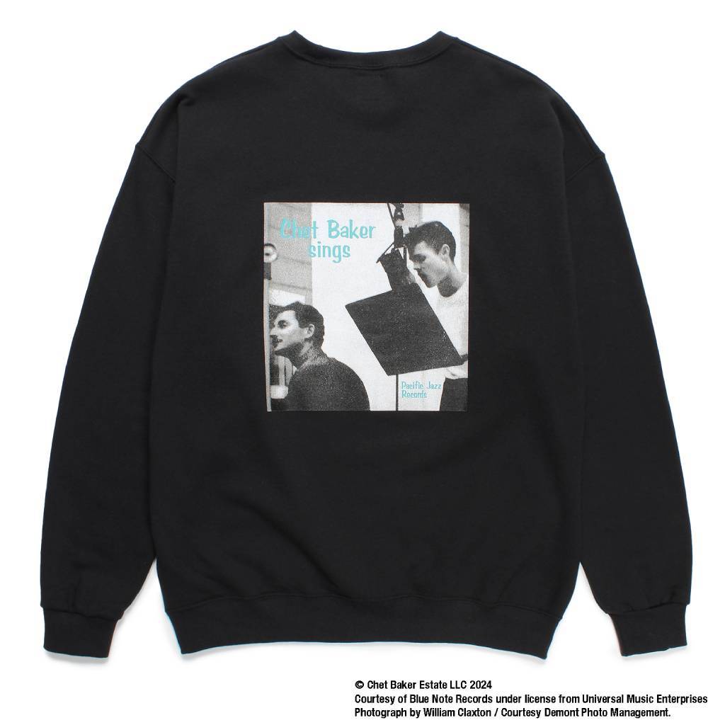 CHET BAKER | CREW NECK SWEAT SHIRT ( TYPE-1 ) #BLACK [CHETBAKER-WM-SS06]