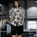 HIGHTTIMES | 短袖夏威夷襯衫 - 類型 2- #白色 [HIGHTTIMES-WM-HI06]