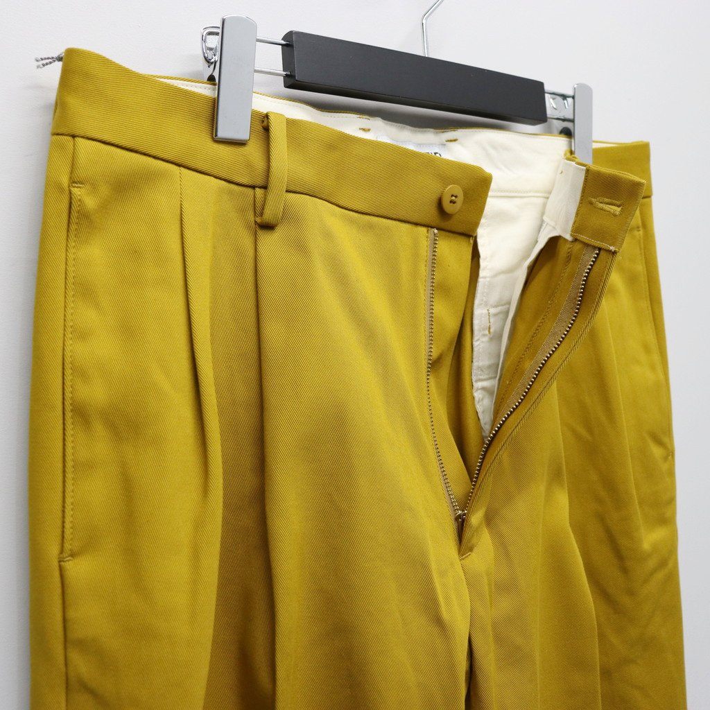 DOUBLE PLEATED CHINO TROUSERS ( TYPE-1 ) #YELLOW [25FW-WMP-PT01