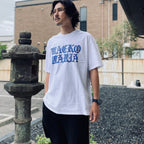 WASHED HEAVY WEIGHT CREW NECK T-SHIRT ( TYPE-12 ) #WHITE-BLUE [26SS-WMT-WT13]