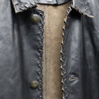 編織皮革連身工作服 #黑色 [BW252-BLC]