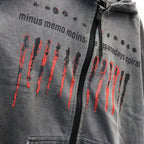 Bootleg Zip Up Hoodie With Damaged (ERROR S) #AGEDBLACK [M-P4-BG8]