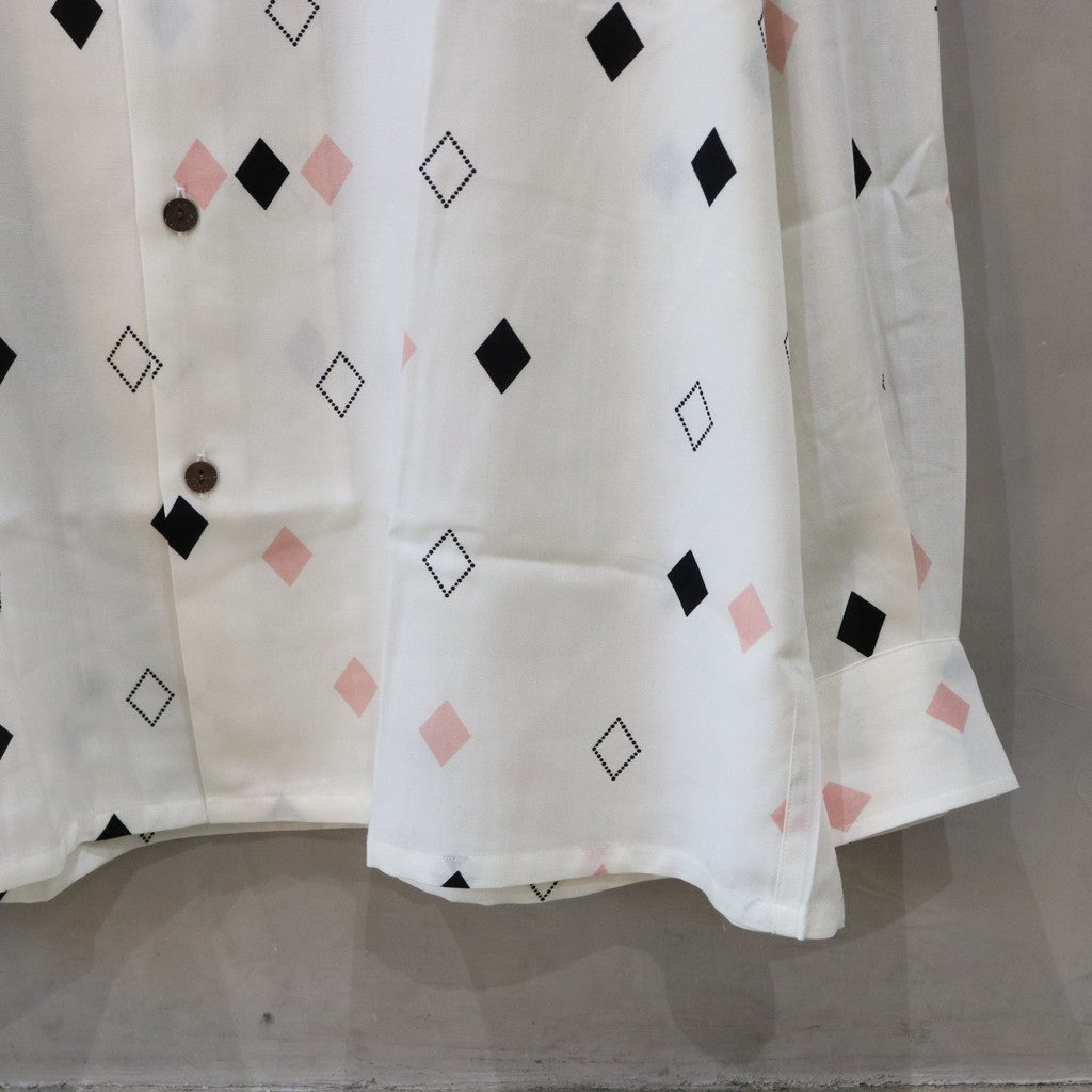 夏威夷長袖襯衫（3 型）#白色 [24FW-WMS-HI04]