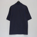 條紋開領襯衫 短袖（TYPE-2）#海軍藍 [25SS-WMS-OC04]
