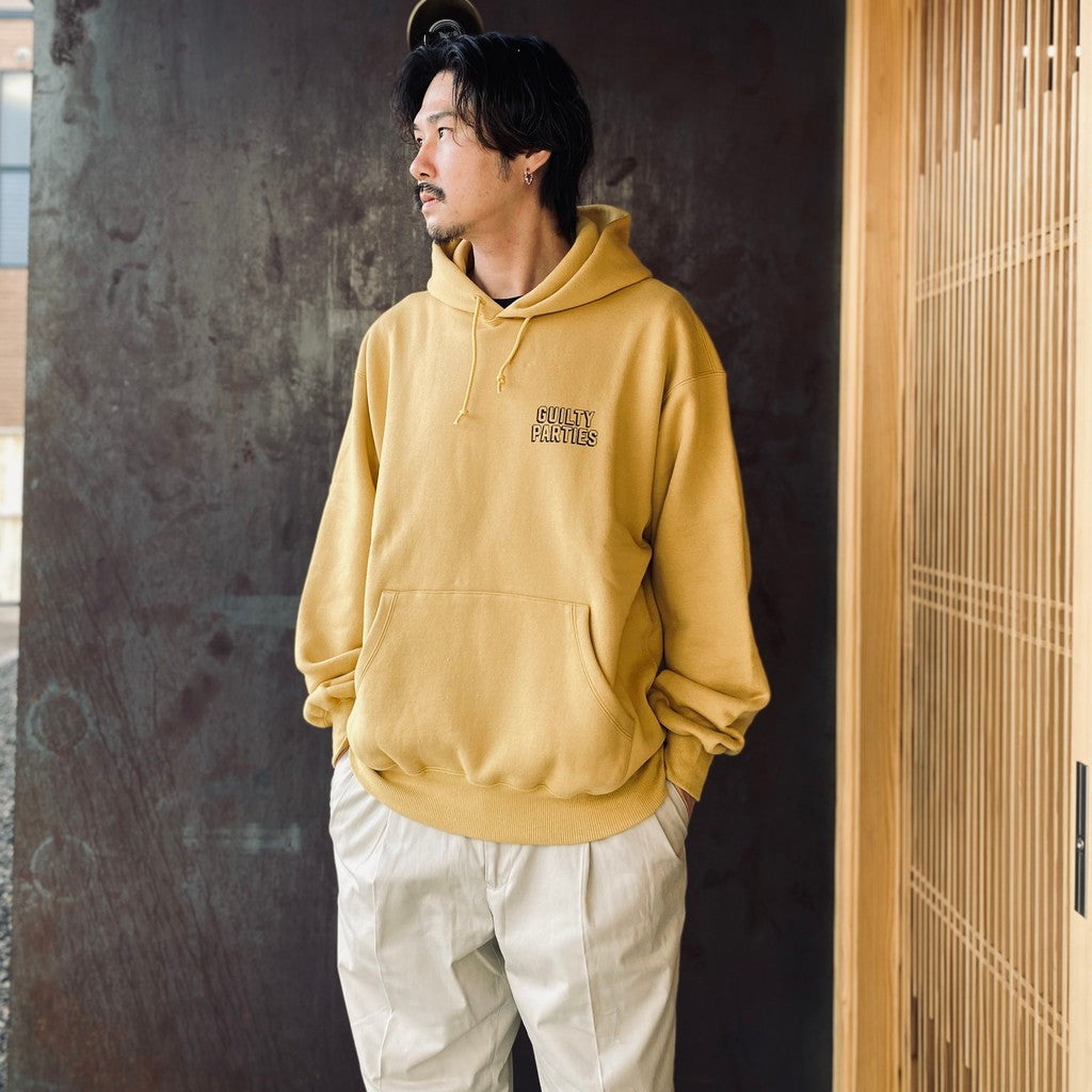 MIDDLE WEIGHT PULLOVER HOODED SWEAT SHIRT #YELLOW [26SS-WMC-SS07]