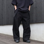 WX-P1 Zip-Extentsion Wide Trousers #Black [GOOPI-26SS-MAY-01]