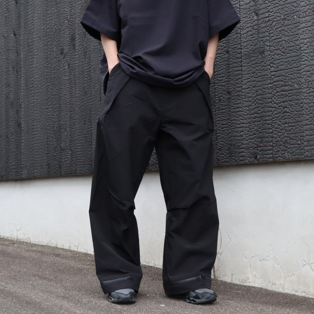 WX-P1 Zip-Extentsion Wide Trousers #Black [GOOPI-26SS-MAY-01]