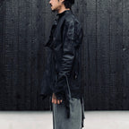 Rustic Edged Easy Rider's (VEGETABLE TANNING PIG LEATHER) #BLACK [M-P1-LW3]