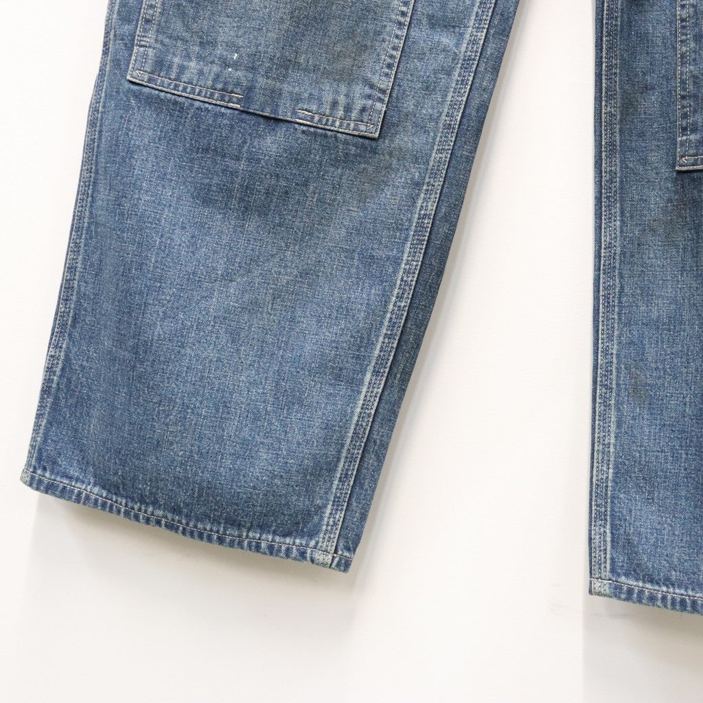 DOUBLE KNEE INDIGO DENIM PANTS #INDIGO [BWU-DKIDP]