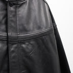 LEATHER DERBY JACKET #BLACK [tc25f001]