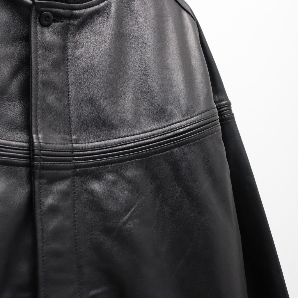 LEATHER DERBY JACKET #BLACK [tc25f001]