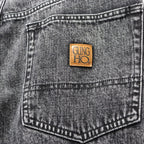 DENIM BAGGY PANTS #BLACK CHEMICAL [GH5S013D]